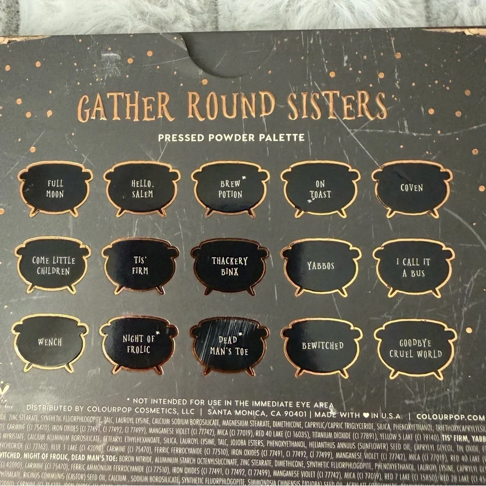 ColourPop Hocus Pocus makeup eye shadow pallet collaboration.